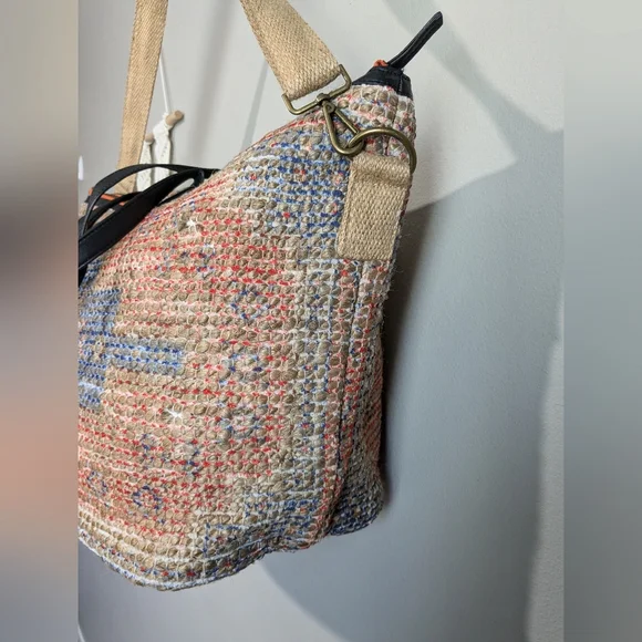Free People Zoya Weave Weekender Oversized Tote Bag